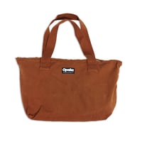 GARMENT DYED ZIPPERED TOTE - GINGER