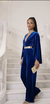 Image 2 of Blue Velvet Jumpsuit 