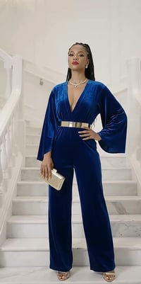 Image 1 of Blue Velvet Jumpsuit 