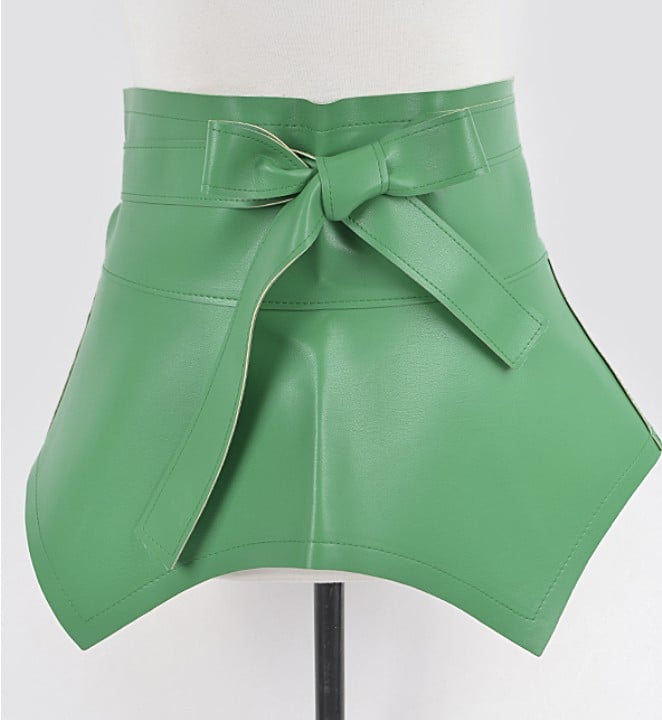 Image of FAUX LEATHER SKIRT 