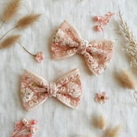 Image 1 of Blush Pink Embellished Bow