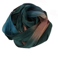 Image 2 of 5YRD.  SAFARI Hand Dyed Recycled Sari Silk Ribbon by Color Kissed Silk ...