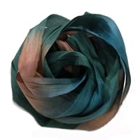 Image 1 of 5YRD.  SAFARI Hand Dyed Recycled Sari Silk Ribbon by Color Kissed Silk ...