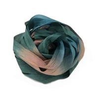 Image 5 of 5YRD.  SAFARI Hand Dyed Recycled Sari Silk Ribbon by Color Kissed Silk ...