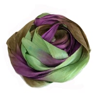 Image 4 of 5YRD.  SWEET PEA   Hand Dyed Recycled Sari Silk Ribbon by Color Kissed Silk...