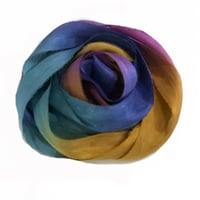 Image 5 of 5YRD. HUMMING BIRD   Hand Dyed Recycled Sari Silk Ribbon by Color Kissed Silk...