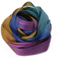 Image 6 of 5YRD. HUMMING BIRD   Hand Dyed Recycled Sari Silk Ribbon by Color Kissed Silk...