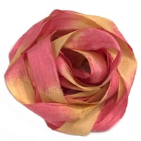 Image 2 of 5YD  FLAMINGO  Hand Dyed Recycled Sari Silk Ribbon by Color Kissed Silk...
