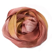 Image 3 of 5YRD. TRANQUIL  Hand Dyed Recycled Sari Silk Ribbon by Color Kissed Silk...