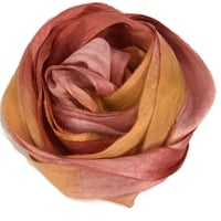 Image 5 of 5YRD. TRANQUIL  Hand Dyed Recycled Sari Silk Ribbon by Color Kissed Silk...
