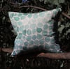 Ombre Red Box Leaves Belgian Cotton Linen Cushion Cover