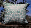 Ombre Red Box Leaves Belgian Cotton Linen Cushion Cover