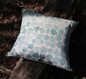 Ombre Red Box Leaves Belgian Cotton Linen Cushion Cover