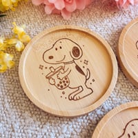 Image 3 of Boba Dog Wood Coster