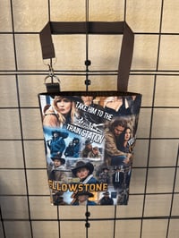 Yellowstone Train Station Car Trash Bag CTB091 (only one, out of print custom fabric)
