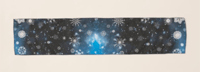 Image 1 of A Beautiful Snowy Night Scarf 10"×45" with Black Hem