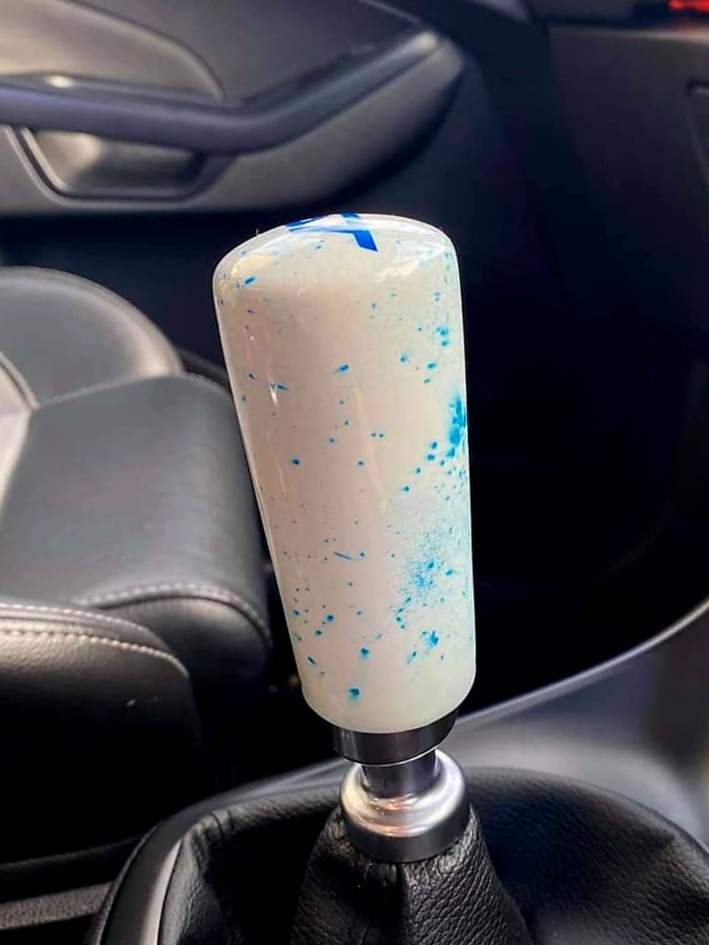 Image of White/Blue Shift Knob