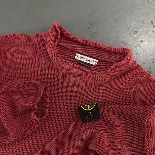Image of SS 2001 Stone Island mock neck sweatshirt, size XL