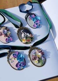 Image 1 of Vintage Floral Pendants