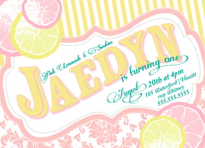 Image of Pink Lemonade Invitation