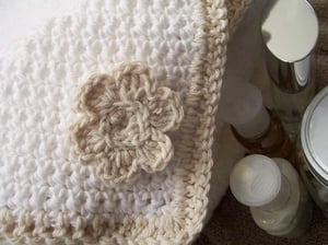 Image of pretty flower washcloth