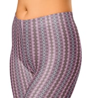 Image 2 of Pink Poppy Petals Capri Leggings