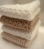 Image of set of 3 light/neutral dishcloths-your choice- 100% cotton