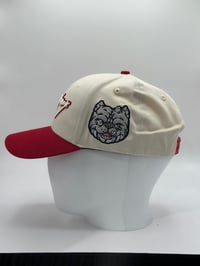 Image 1 of CREAM/RED SNAP HAT