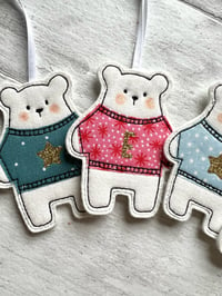 Image 7 of Christmas Jumper Polar Bear Decoration 