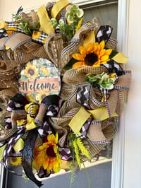 Image 3 of Sunflower welcome wreath 