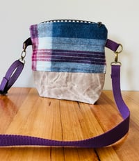 Image 4 of Purple/Blue Tartan- 2 Sheep Shoulder Bag