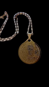 Image 2 of Aztec Calendar Necklace 