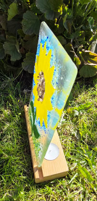 Image 4 of Fused Sunflower Double Tea Light Burner