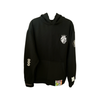 Image 1 of BLACK Heart Guy Hoodie  one size JP & RL collaboration  2021 