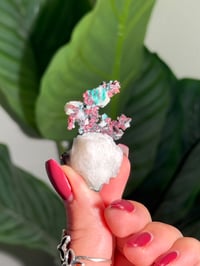 Image 1 of COPPER X MALACHITE STAINED QUARTZ -MOROCCO- J
