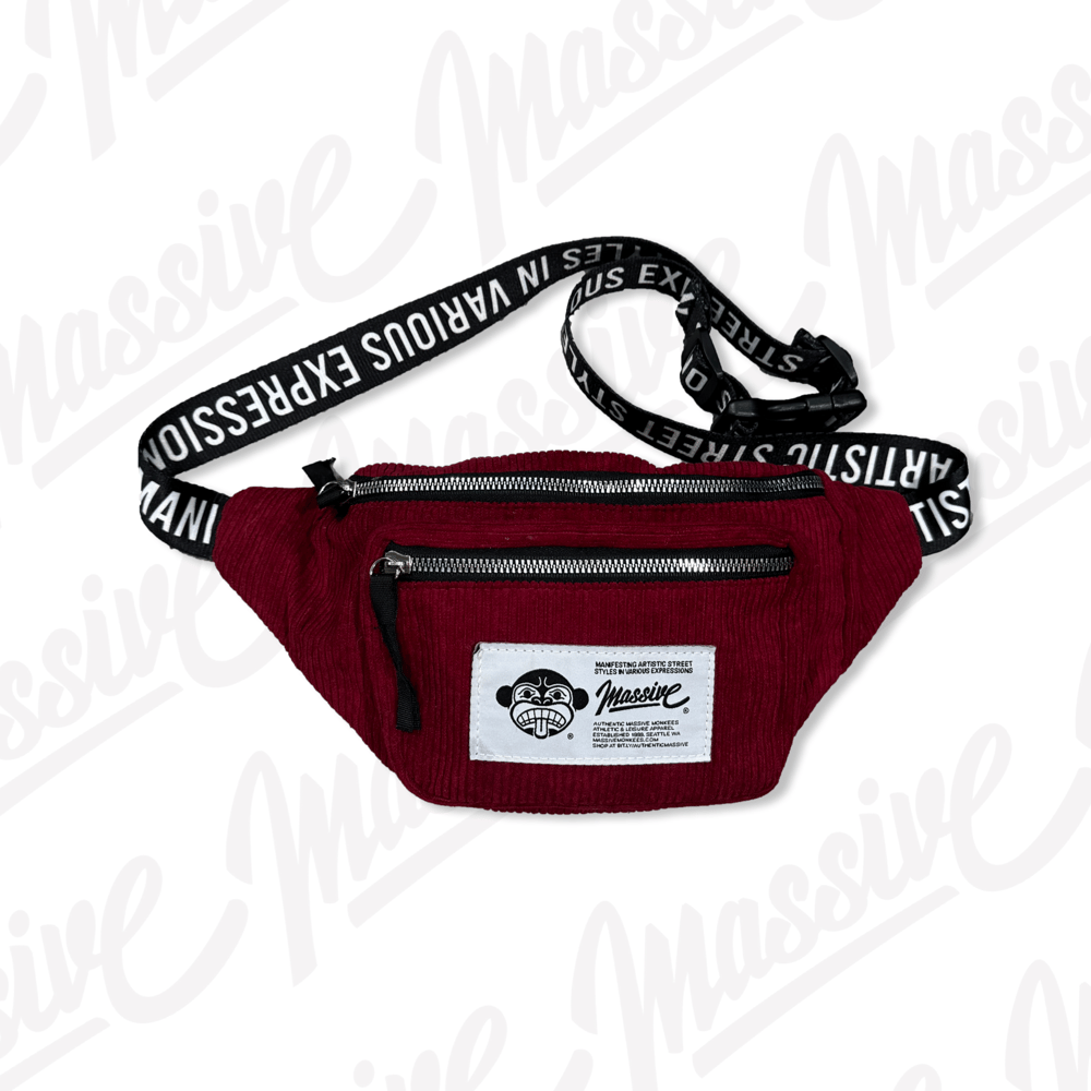 ACRONYM CORDUROY FANNY PACK - BURGUNDY