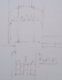 Image 3 of Graphite Water Tower Drawing 03225