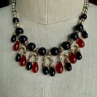 Image 4 of Christian Dior Glass Beaded & Rhinestone Bib Necklace