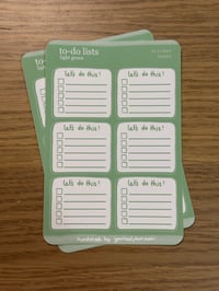 To Do Lists Sticket Sheet - Matte & Water-Resistant Stickers