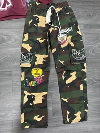 Image 2 of Patchwork camouflage cargos