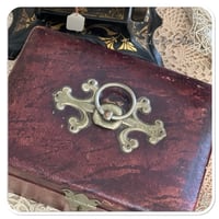 Image 6 of Vintage French sewing box full of French lace buttons and cotton