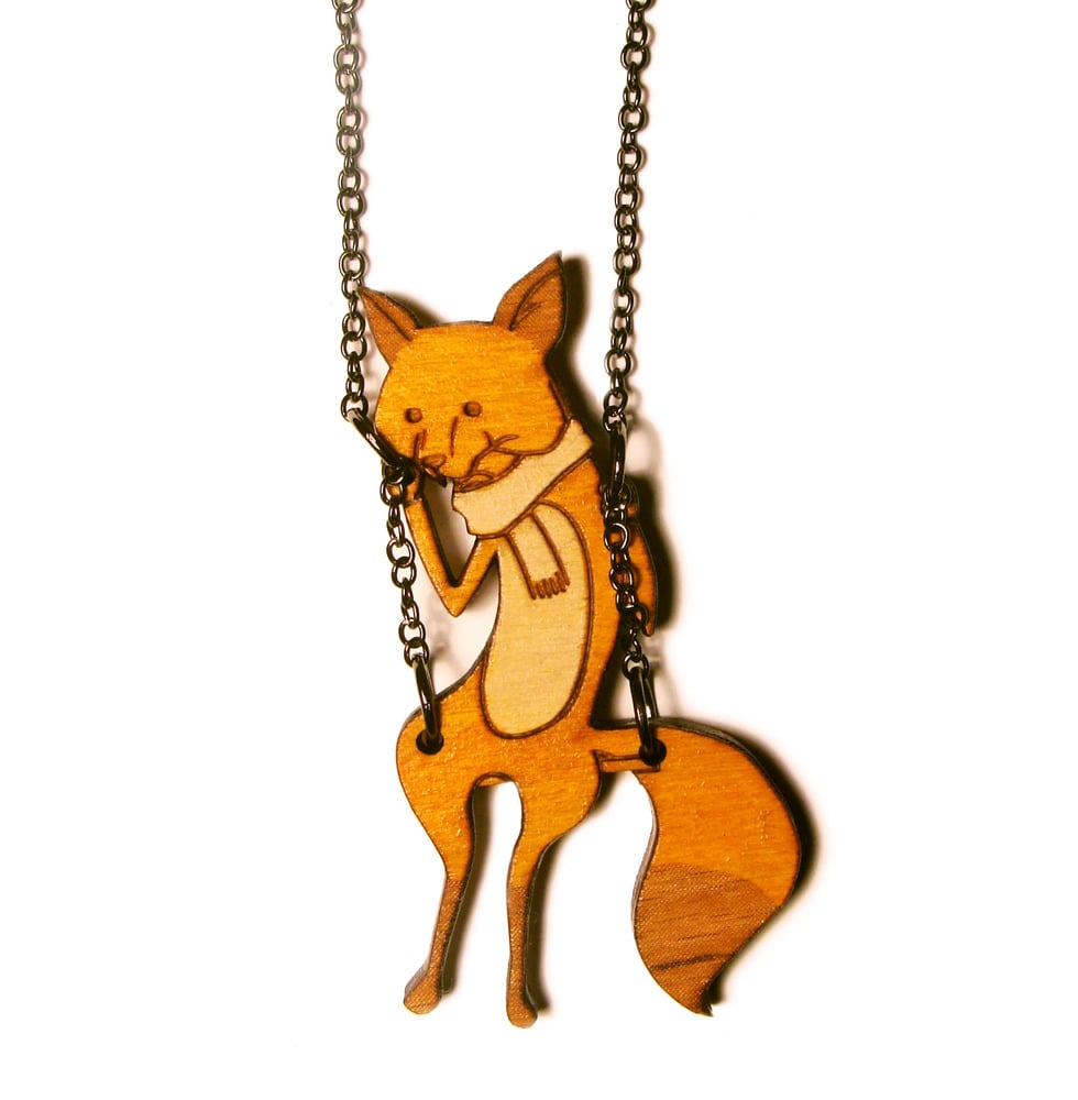 Luyi and Bubs — Fox on a Swing Necklace