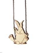 Image of Rabbit Swinging on a Swing Necklace