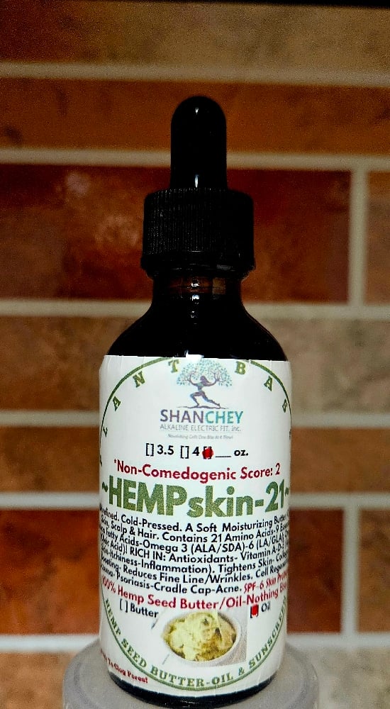 HEMPskin-21! Anti-Aging Skin Nourishing Hemp Seed Body Butter & Face/Body Oil. SPF6
