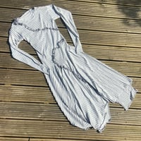 Image 1 of GREY RUFFLE DRESS