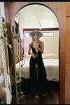 early 1970s maxi length suede fringe lace up vest waistcoat 