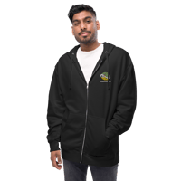 Image 3 of Kamehouse Embroidered Angry Koopa Unisex Fleece Zip Up Hoodie
