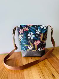 Image 2 of Fabric Shoulder Bag - Blue/Rust/Pink Shades