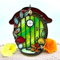 Image 1 of Green Fairy Door Candle Holder