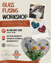 Image 1 of Fused Glass Heart Workshop - New Trail Brewing Co